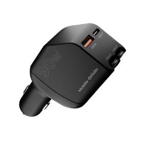 Adaptér do auta Mobile Origin CA22 90W, USB-C + USB-A, 2x USB-C kábel čierny

 obrázok produktu 4 z 13