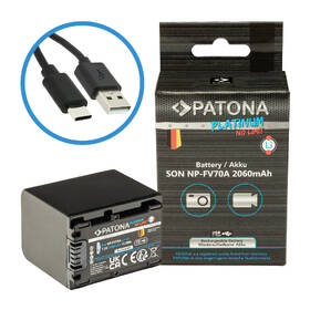 Batéria PATONA pre foto Sony NP-FV70A 2060mAh Li-Ion Platinum, USB-C čierna

 obrázok produktu 1 z 4