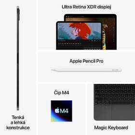 Tablet Apple iPad Pro 11" M4 WiFi 512GB štandardné sklo - polnočný 

 obrázok produktu 8 z 9