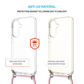 Kryt na mobil FIXED Pure Neck s ružovou šnúrkou na krk na Samsung Galaxy A36 5G priehľadný

 obrázok produktu 3 z 4