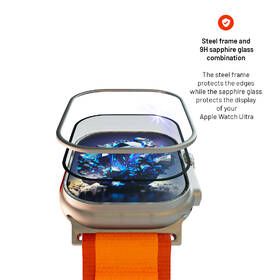 Tvrdené sklo FIXED Sapphire na Apple Watch Ultra s oceľovým rámčekom 

 obrázok produktu 4 z 7