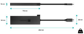 USB Hub Connect IT USB-C/3x USB 3.2, HDMI, USB-C PD 100W sivý

 obrázok produktu 2 z 4