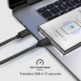 Kábel SBS USB-C/USB-C, PD, 60 W, 1,5 m čierny

 obrázok produktu 3 z 9