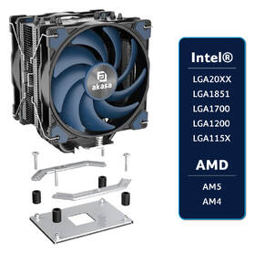 Chladič CPU AKASA Alucia H4 Plus + Alucia SC12 Fan čierny

 obrázok produktu 5 z 5