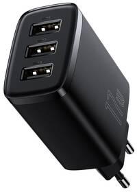Nabíjačka do siete Baseus 3x USB-A 17 W čierna

 obrázok produktu 3 z 8