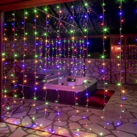 Vianočné osvetlenie ColorWay vnútorné, 300 LED, 3× 3m, 220–240V AC, viacfarebné 

 obrázok produktu 5 z 5