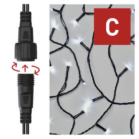 Spojovacia reťaz EMOS 100 LED Standard - záclona, ​​1x2 m, vonkajšia, studená biela, časovač 

 obrázok produktu 1 z 8