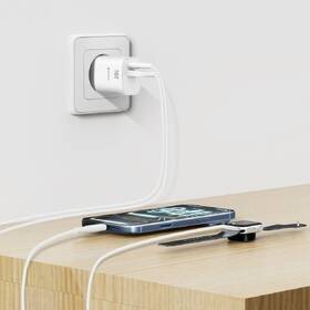 Nabíjačka do siete Swissten EDGE GaN 1x USB-C PD 20W/1x USB-A 18W QC biela

 obrázok produktu 6 z 8