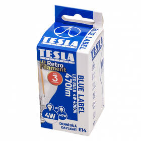 LED žiarovka Tesla Retro Filament mini globe, 4W, E14, neutrálna biela 

 obrázok produktu 4 z 4