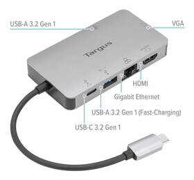 Dokovacia stanica Targus Universal USB-C Single Video 4K HDMI/VGA, 100W PD Pass-Thru strieborná

 obrázok produktu 7 z 8