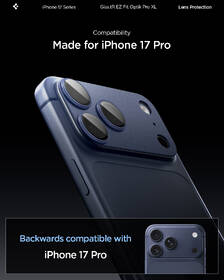Ochranné sklo šošovky fotoaparátu Spigen tR EZ Fit Optik Pro XL na Apple iPhone 17 Pro modré

 obrázok produktu 11 z 15