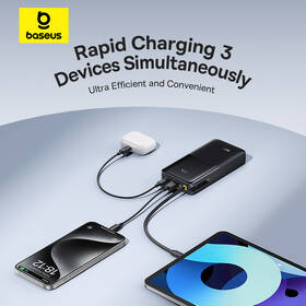 Powerbank Baseus Bipow 2 20000mAh 20W s káblom USB-C čierny

 obrázok produktu 12 z 16