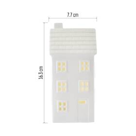LED dekorácie EMOS keramický domček, 16 cm, 1LED, vnútorná, teplá biela, časovač 

 obrázok produktu 4 z 6