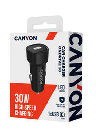 Adaptér do auta Canyon OnDrive 30 PD 30W USB-C čierny

 obrázok produktu 8 z 8
