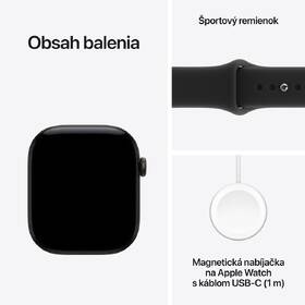 Inteligentné hodinky Apple GPS 46 mm čierny hliník, čierny športový remienok - S/M 

 obrázok produktu 6 z 6