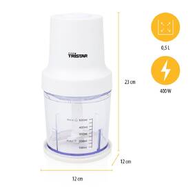 Sekáčik potravín Tristar BL-4023 biely

 obrázok produktu 7 z 8