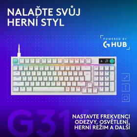 Klávesnica Logitech G316 X 98, US INT'L layout biela

 obrázok produktu 8 z 18