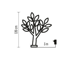 LED dekorácie EMOS 72 NANO LED svietiaci stromček, 120 cm, vonkajšie aj vnútorné, teplá biela 

 obrázok produktu 4 z 5