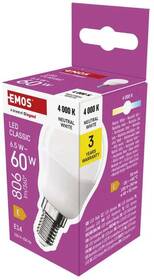 LED žiarovka EMOS Classic Mini Globe, 6,5 W, 806lm, E14, neutrálna biela 

 obrázok produktu 11 z 13