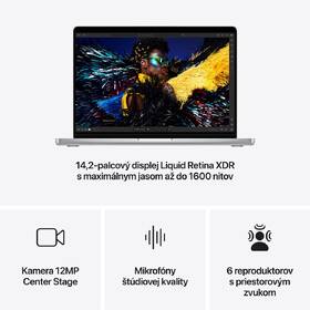 Notebook Apple 14" M4 Max 14× CPU 32× GPU, 36 GB, 1 TB - strieborný SK 

 obrázok produktu 5 z 7