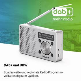 Rádioprijímač s DAB+ Technisat DIGITRADIO 1 strieborný/biely

 obrázok produktu 6 z 6