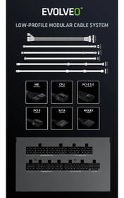 Zdroj Evolveo G850 Black 850W 80+ Gold, ATX 3.1 čierny

 obrázok produktu 12 z 14