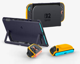 Puzdro Spigen Nano Pop Blueberry Navy  - Nintendo Switch 2 modré/oranžové

 obrázok produktu 2 z 19