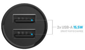 Adaptér do auta FIXED 2xUSB, 15W Smart Rapid Charge čierny

 obrázok produktu 4 z 9