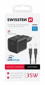 Nabíjačka do siete Swissten GAN 1x USB-C 35W PD + Dátový kábel USB-C/Lightning 1,2 M čierna

 obrázok produktu 1 z 1