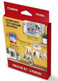 Papiere do tlačiarne Canon PIXMA CreativeKit 2 MG-101 + RP-101 + PP-201, 265 g/m2, 10 × 15cm 

 obrázok produktu 1 z 1