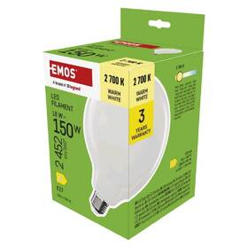 LED žiarovka EMOS Filament globe, 18W, 2452lm, E27, teplá biela 

 obrázok produktu 2 z 3