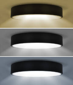 LED stropné svietidlo Solight 36W, s diaľkovým ovládačom, 2300lm, 30cm, stmievanie, studená/neutrálna/teplá biela čierne

 obrázok produktu 5 z 8