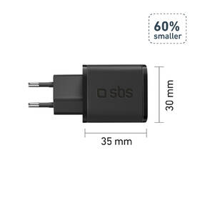 Nabíjačka do siete SBS Mini USB-C, GaN, 30 W, PD čierna

 obrázok produktu 1 z 3