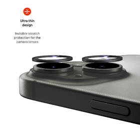 Ochranné sklo šošovky fotoaparátu FIXED Sapphire Camera Glass na Apple iPhone 15/15 Plus čierne

 obrázok produktu 3 z 6
