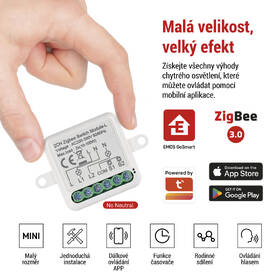 Modul EMOS GoSmart spínací IP-2104SZ, ZigBee, 2-kanálový 

 obrázok produktu 11 z 17