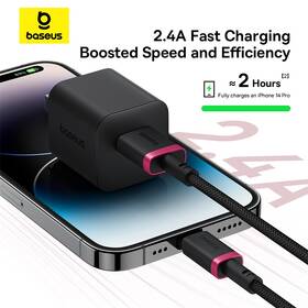 Kábel Baseus Dura USB/Lightning, 2.4A, 2m čierny/červený

 obrázok produktu 11 z 16