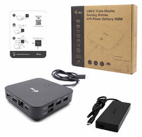 Dokovacia stanica i-tec USB-C HDMI Dual DP, PD 100 W + Universal Charger 100W 

 obrázok produktu 3 z 5