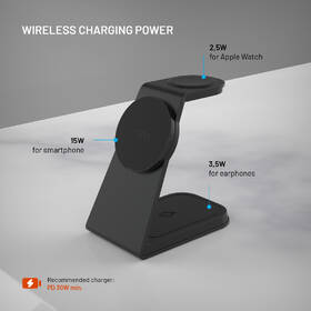 Bezdrôtová nabíjačka FIXED MagPowerstation Alu 2, 3v1 MagSafe, Qi2 čierna

 obrázok produktu 6 z 13