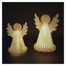 LED dekorácie EMOS papierový anjeli so stojanom, 2 ks, 20LED, 28/38 cm, teplá biela 

 obrázok produktu 8 z 8