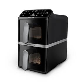 Fritéza teplovzdušná Philips Airfryer Dual Basket 4000 series 10 l, NA461/00 čierna

 obrázok produktu 5 z 11