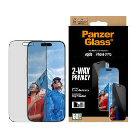 Tvrdené sklo PanzerGlass Privacy na Apple iPhone 17 Pro s inštalačným rámčekom 

 obrázok produktu 4 z 6