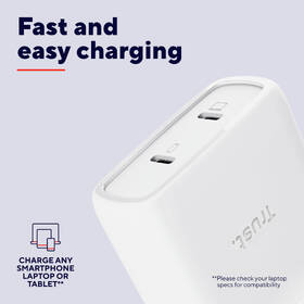 Nabíjačka do siete Trust MAXO 65W 2-Port GaN, USB-C biely

 obrázok produktu 11 z 13