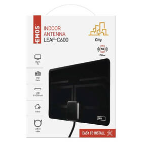 Izbová anténa EMOS CITY LEAF-C600, DVB-T2, DAB, filtr LTE/4G/5G 

 obrázok produktu 5 z 5