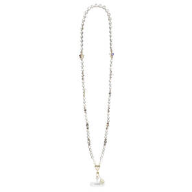Popruh na krk Guess Crossbody Pearl and 4G Charm biely

 obrázok produktu 1 z 4