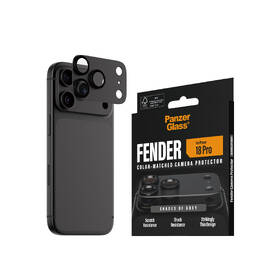 Tvrdené sklo PanzerGlass FENDER na Apple iPhone 18 Pro, ochranný hliníkový prvek fotoaparátu čierne

 obrázok produktu 2 z 6