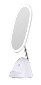 Stolná lampička IMMAX LED kozmetické zrkadlo FACE 3v1, stojan s Qi nabíjaním 18W biela

 obrázok produktu 4 z 15