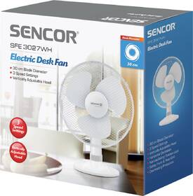 Ventilátor stolový Sencor SFE 3027WH-EUE3 biely

 obrázok produktu 6 z 6