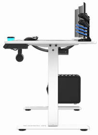 Herný stôl ULTRADESK LEVEL V2 WHITE, 140×68cm, 72-117cm, XXL mouse pad biely

 obrázok produktu 5 z 14