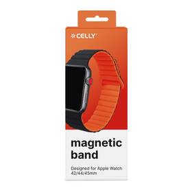 Remienok Celly magnetický na Apple Watch 42/44/45 mm čierny/oranžový

 obrázok produktu 3 z 4