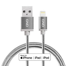 Kábel GND USB / lightning MFI, 1m, opletený Titanium

 obrázok produktu 1 z 2